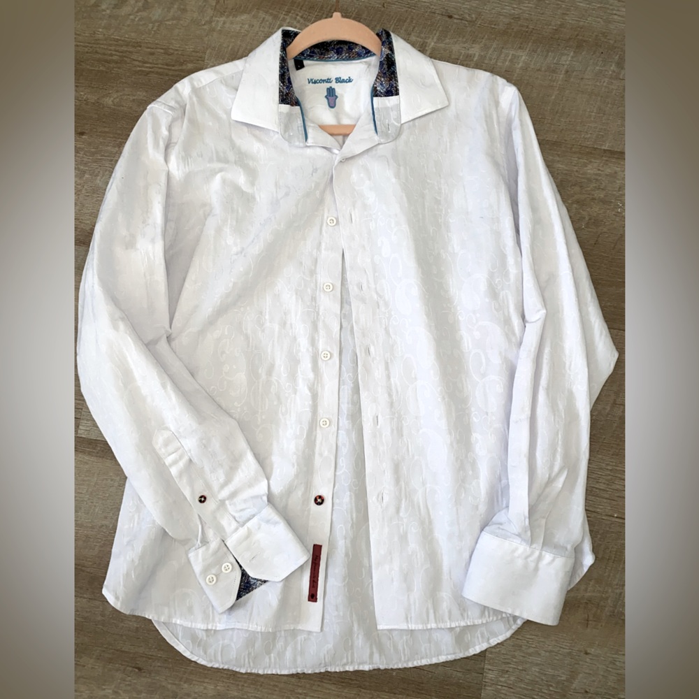 Visconti black button down